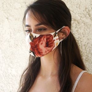 Handmade Peach Rose Face Mask
